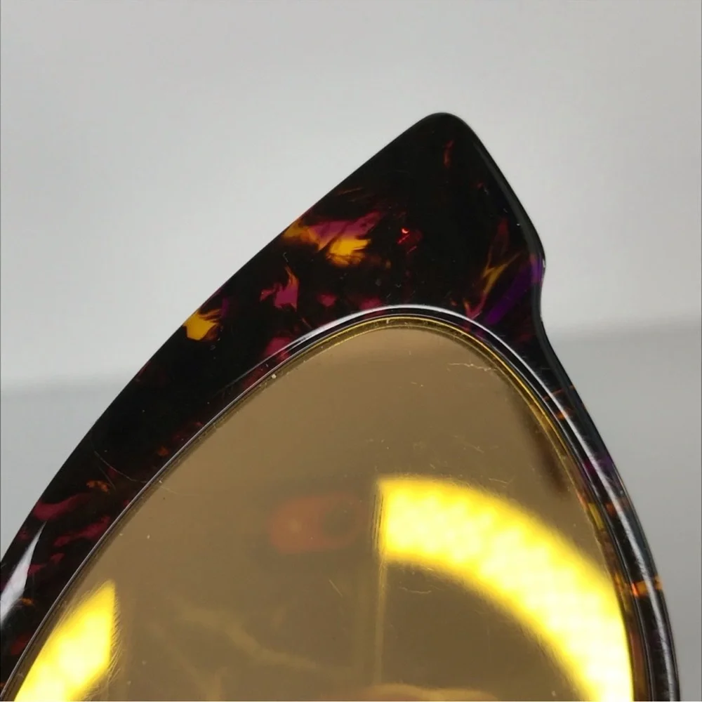 WILDFOX Grand Dame Sunglasses Tortoise Swirl Gold Mirror Lenses RARE